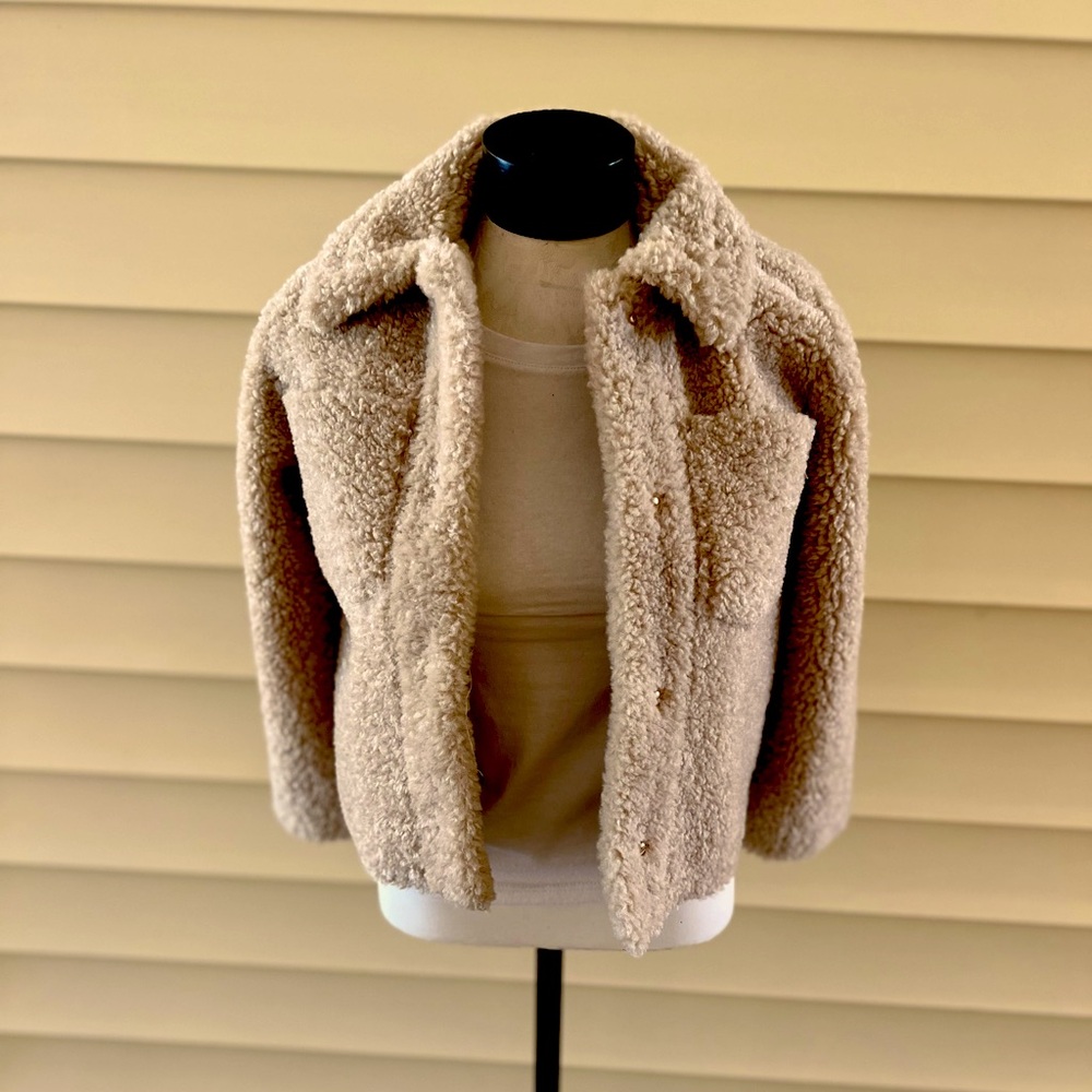 Girls faux shearling coat size 10.